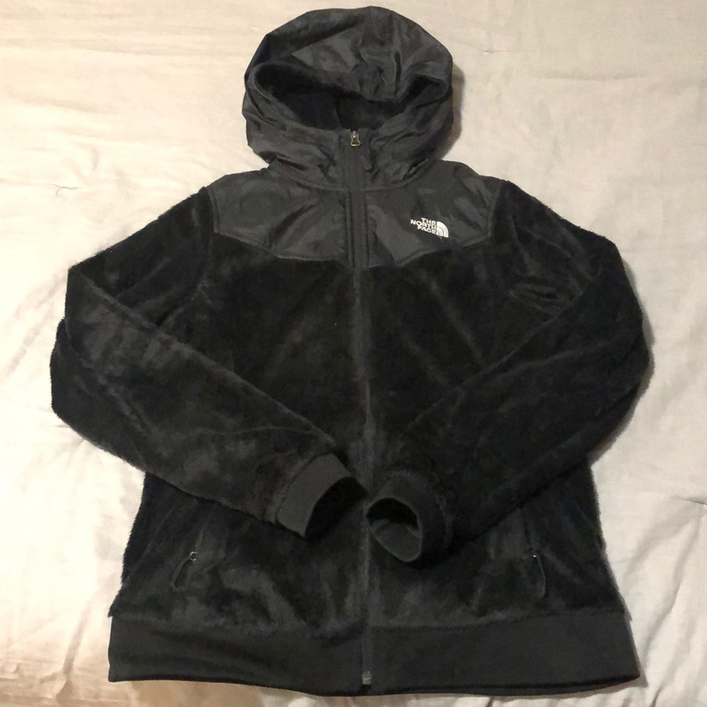 North face fur hoodie